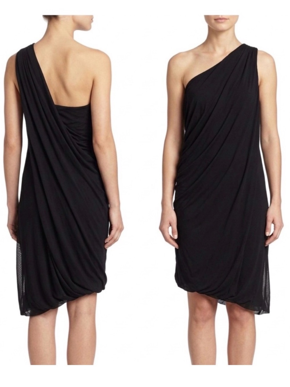 Vivienne Tam CHERRY BLOSSOM One Shoulder Ruched Dress